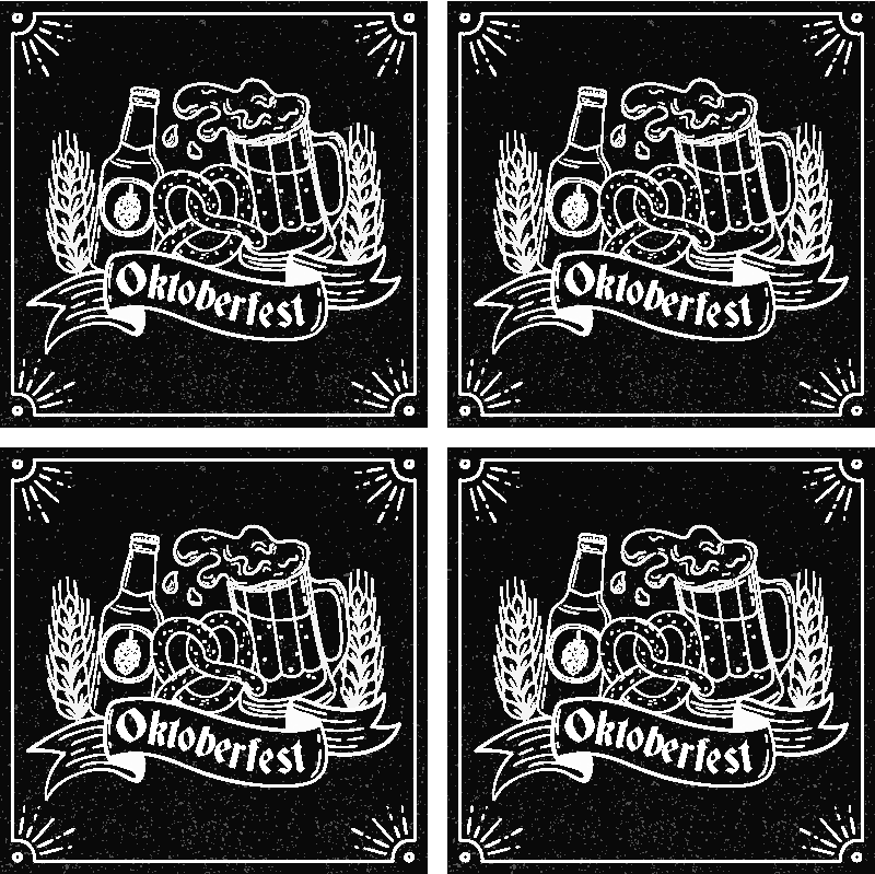 Black vinyl rug cold beer with name - TenStickers