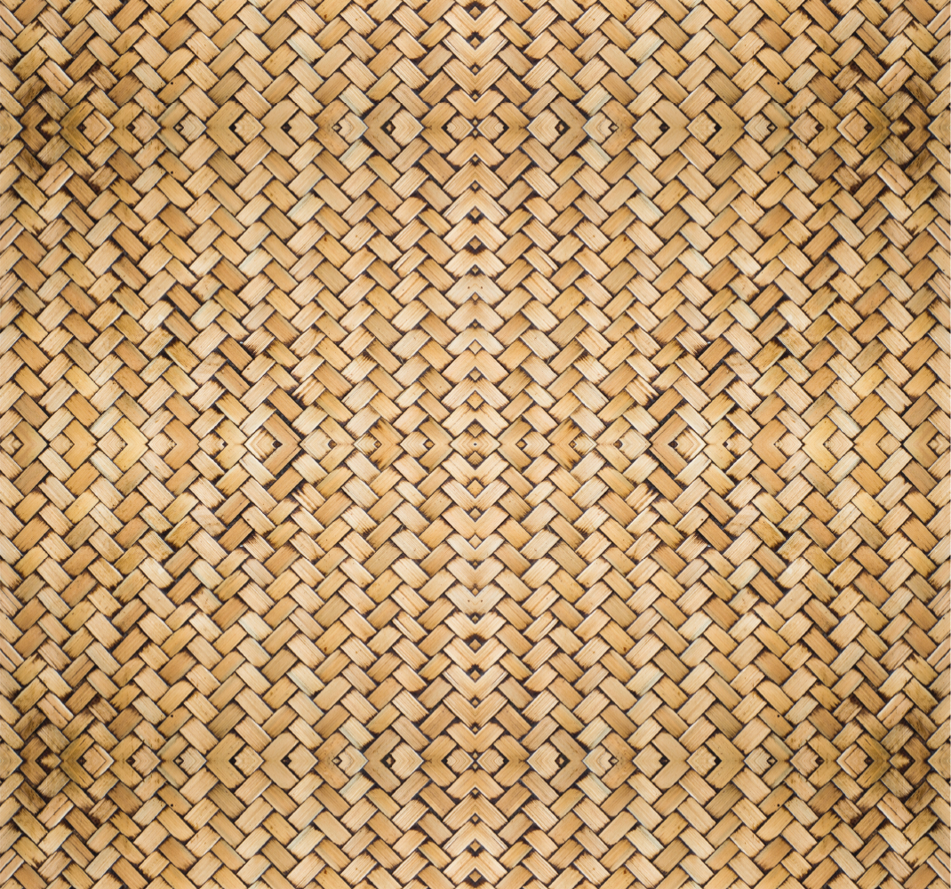 Bamboo woven effect outdoor vinyl rug - TenStickers
