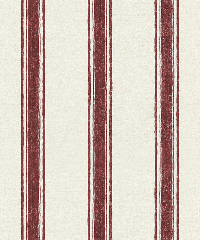 Outdoor vinyl rug in red vertical stripes - TenStickers