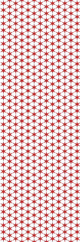 Red vinyl rug with red korean stars design - TenStickers