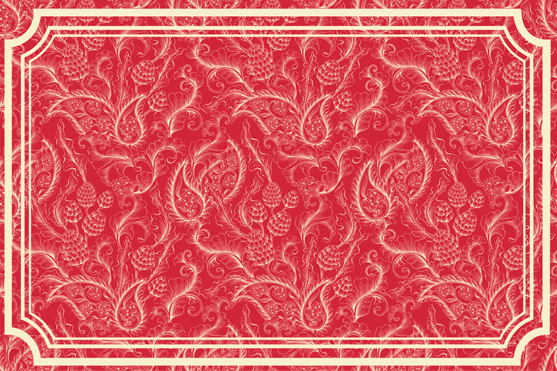 Red vinyl rug with paisley design - TenStickers