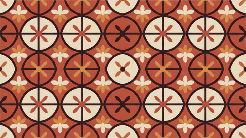 Red vinyl rug in spanish rojo vinyl rug - TenStickers