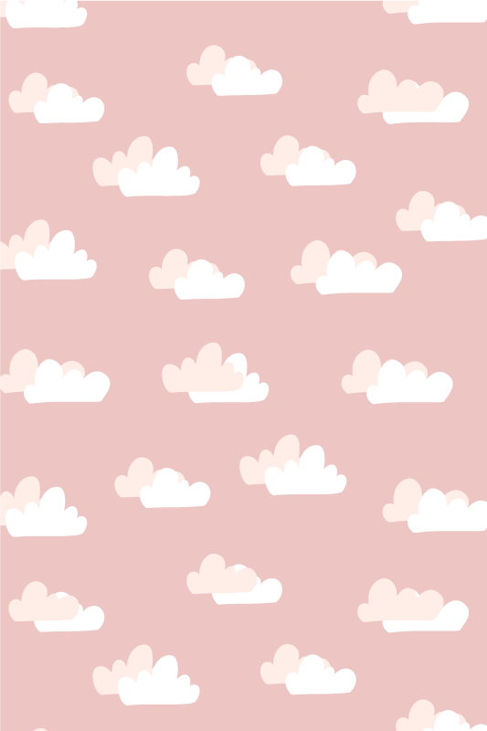 Pink vinyl rug in a pink background - TenStickers