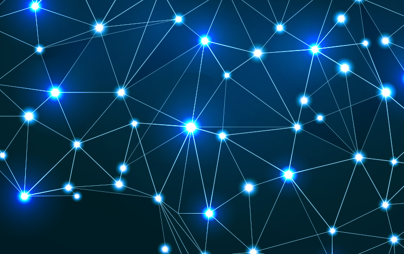 Wonderful polygonal twinkles map vinyl rug - TenStickers