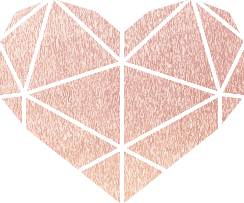 Wonderful pink heart minimal vinyl rug - TenStickers