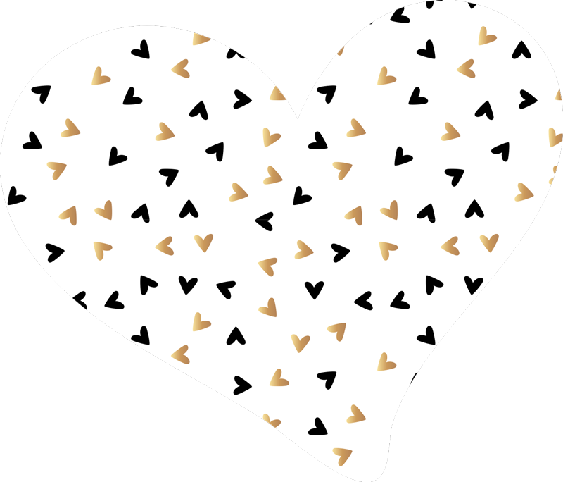 Heart Scatter Pattern geometric vinyl rug - TenStickers