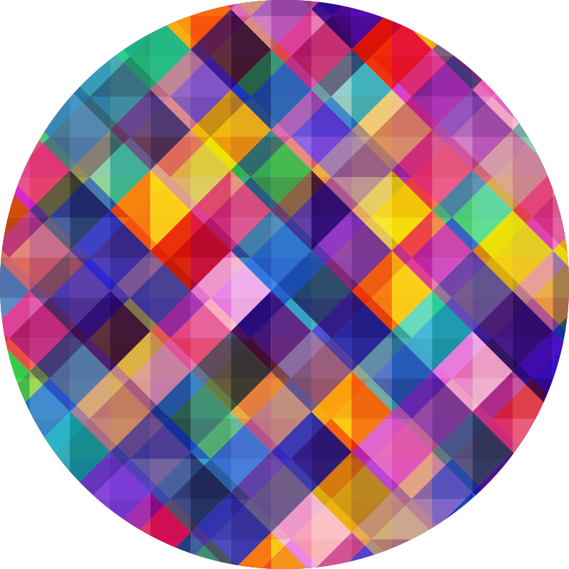 Modern colored mosaic vinyl rug - TenStickers