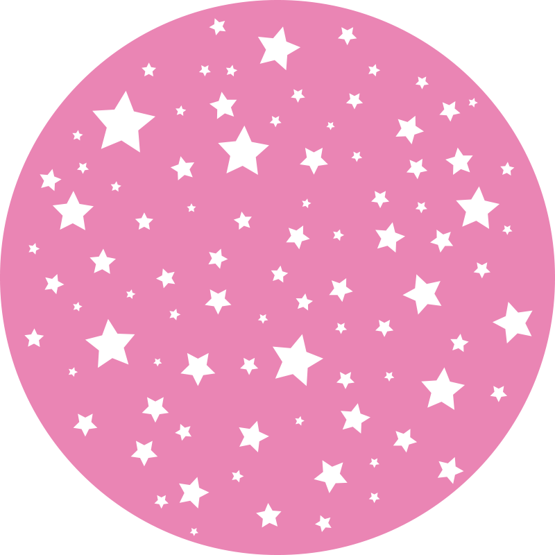 Pink Stars kids vinyl rug - TenStickers