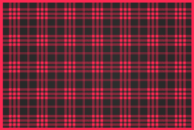 Christmas tartan pattern  stripes vinyl rug - TenStickers