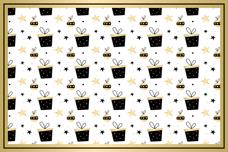 Elegant Gift Box Pattern vinyl bedroom rug - TenStickers