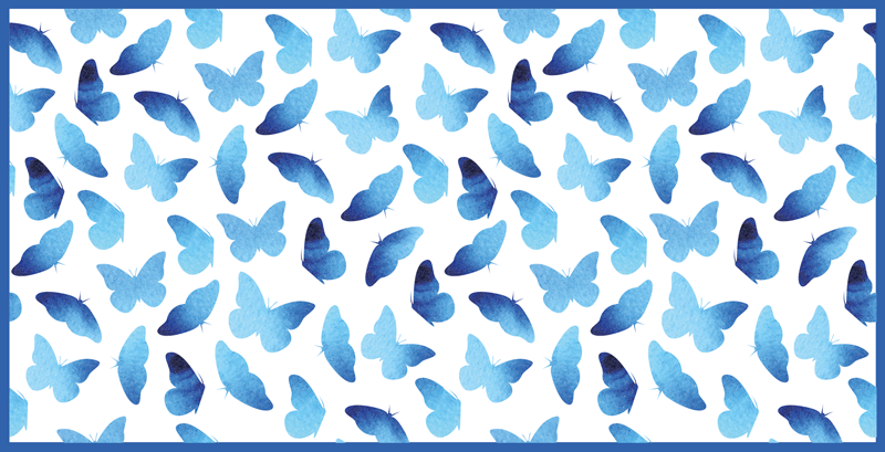 Painted butterflies animal rug - TenStickers