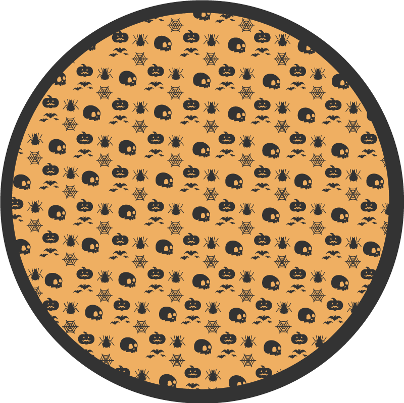 skulls, bats and spiders vinyl rug halloween - TenStickers