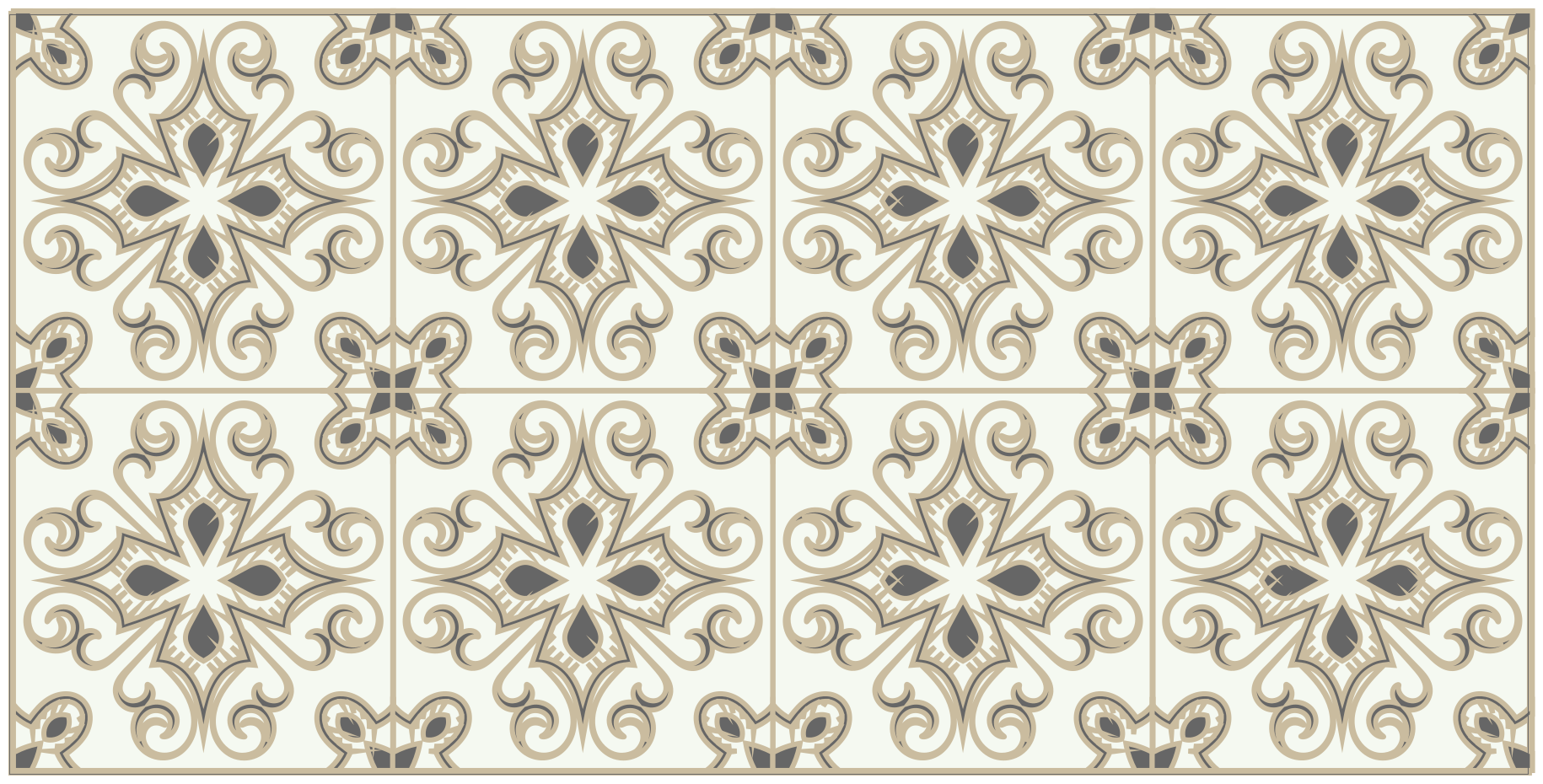 Classic Mosaic Pattern mosaic vinyl rug - TenStickers