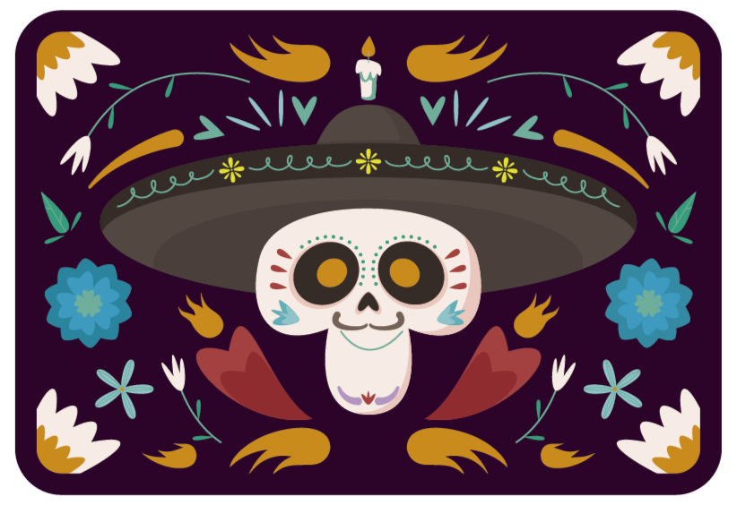 Mexican style halloween rugs - TenStickers