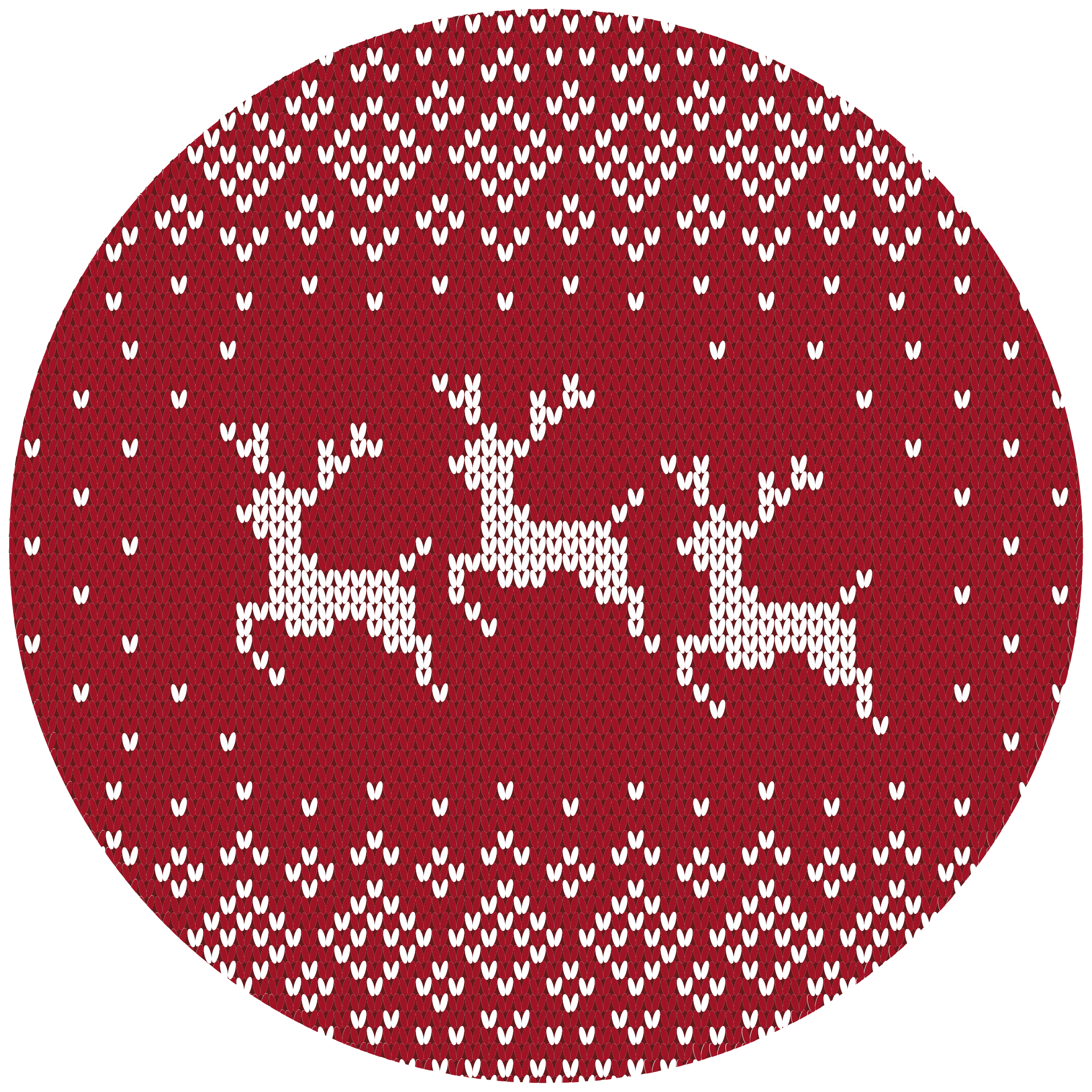 Reindeer Motif christmas vinyl rug - TenStickers