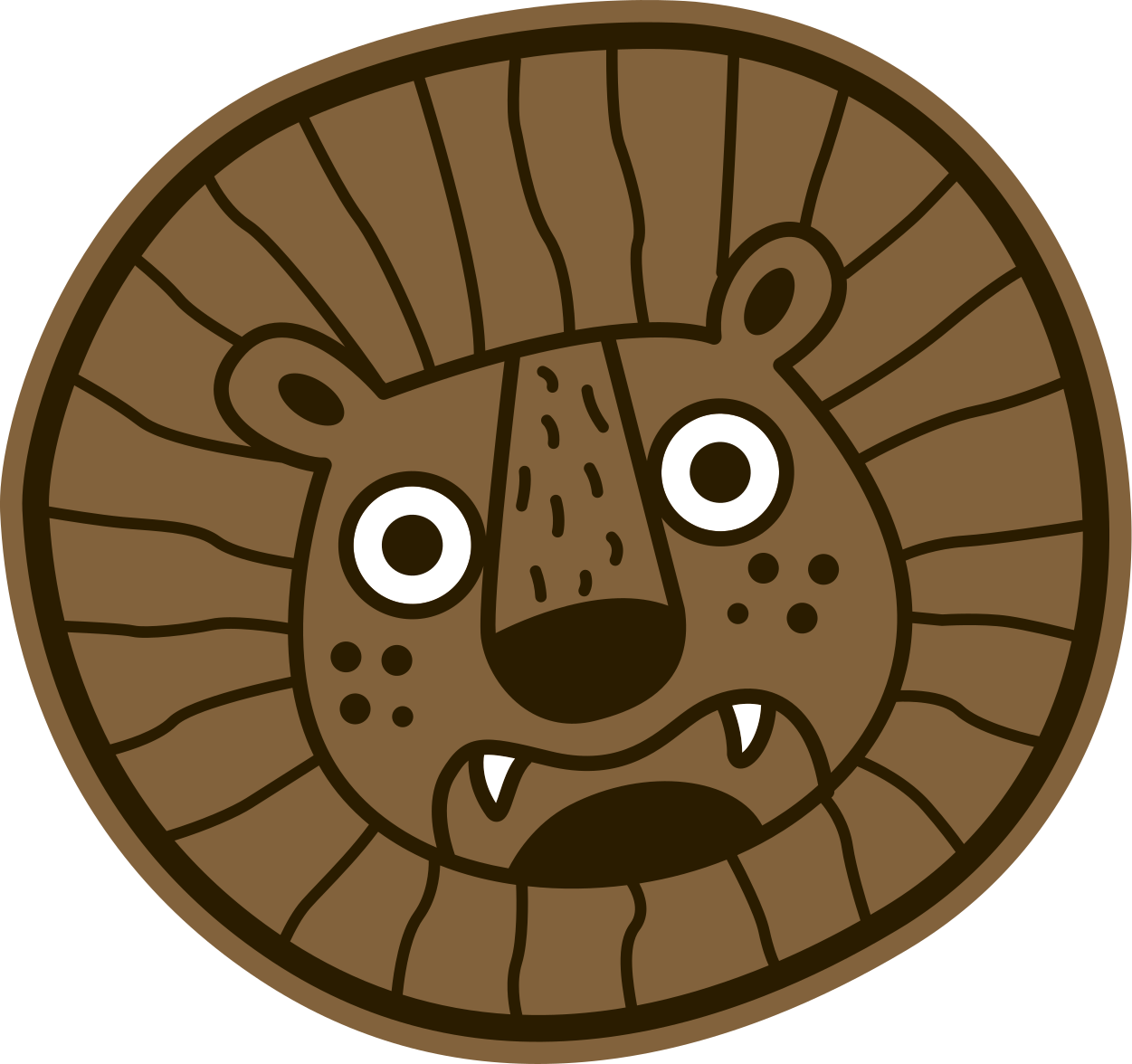 vinyl rug lion for kids animal rug - TenStickers