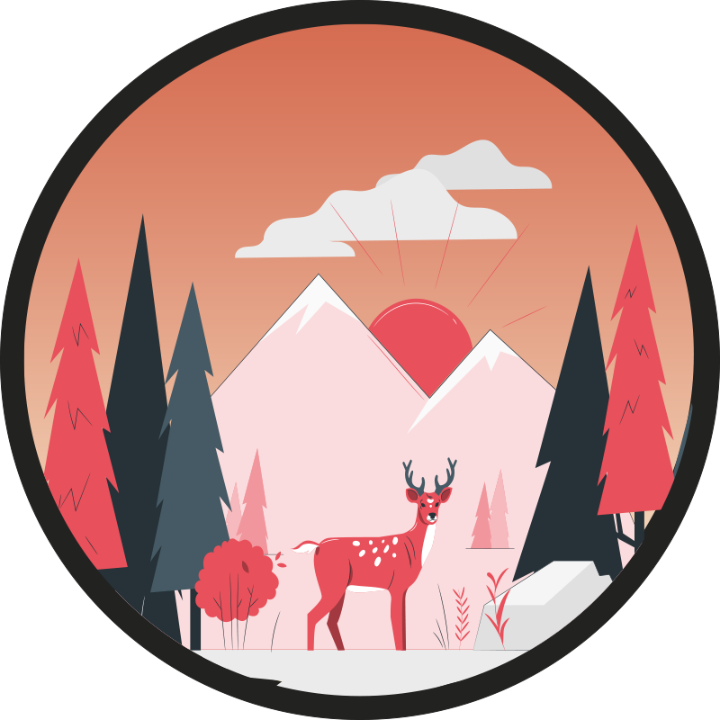 Serene Wilderness Scene nature vinyl rug - TenStickers