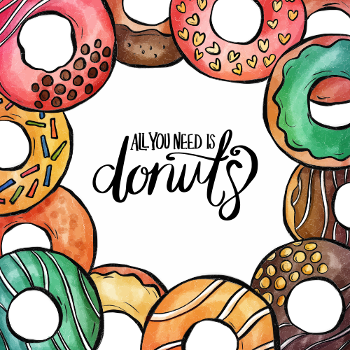 All you need is donuts vinyl rug - TenStickers