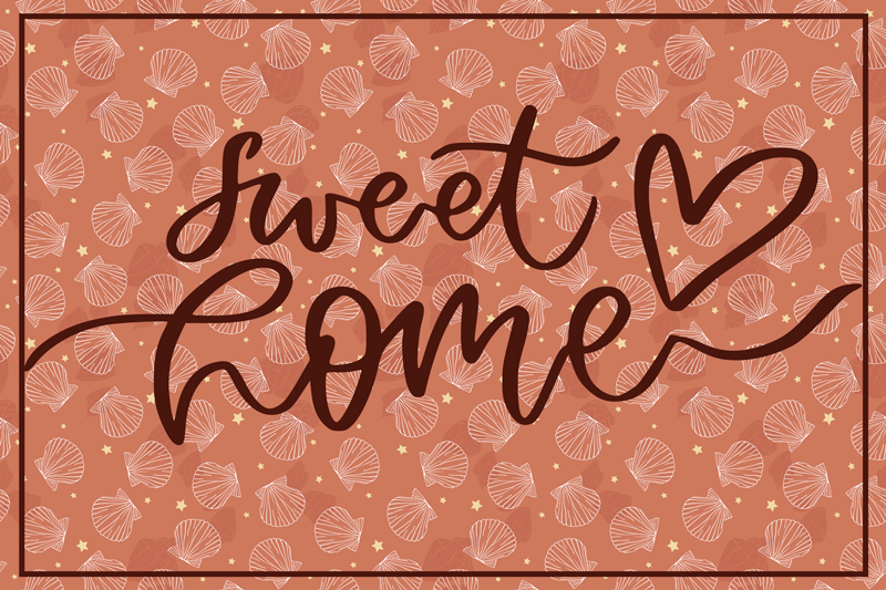 Sweet Home Heart custom vinyl rug - TenStickers