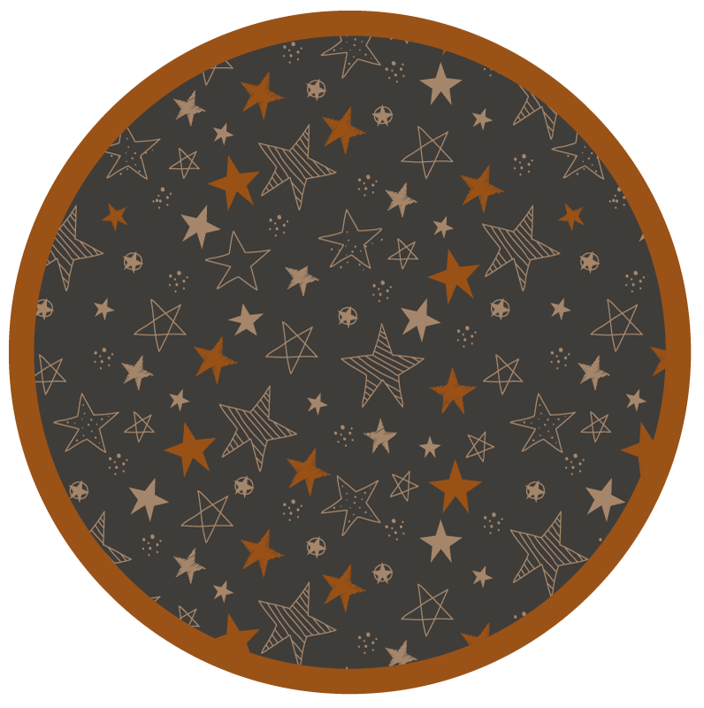 Celestial Motifs star vinyl rug - TenStickers
