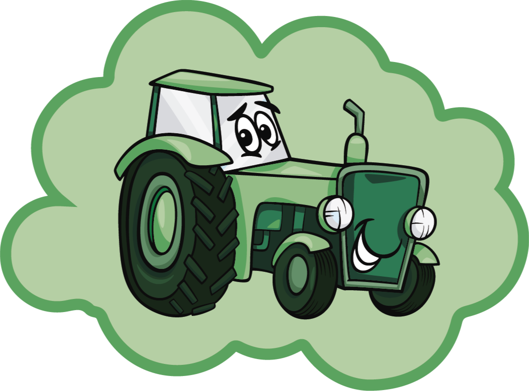 green tractor kids vinyl rug - TenStickers