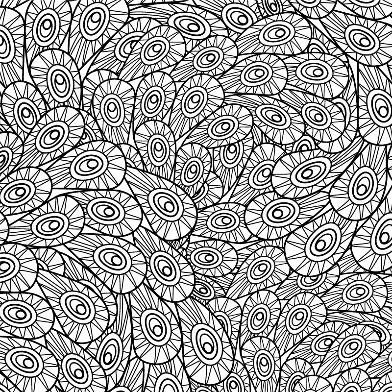 Peacock Feather Pattern mandala vinyl rug - TenStickers