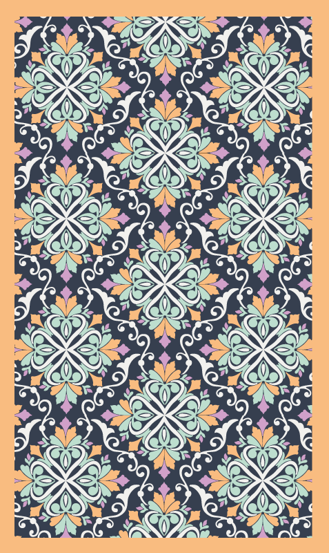 vintage pattern vinyl rug - TenStickers