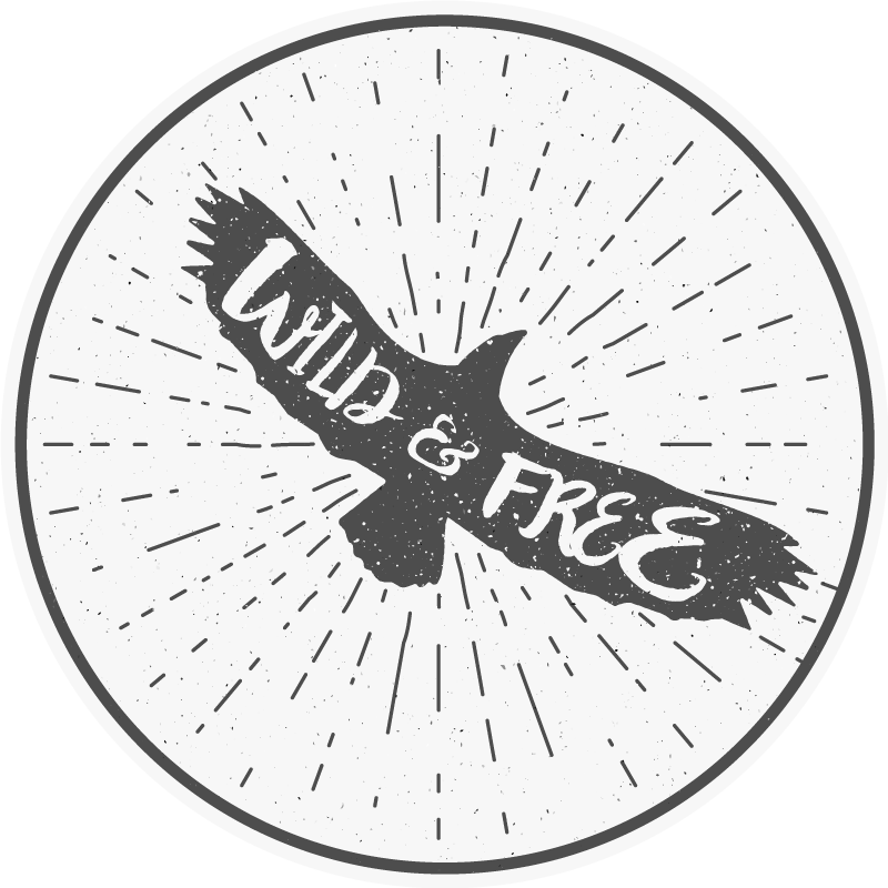 Wild&Free Circle custom vinyl rug - TenStickers