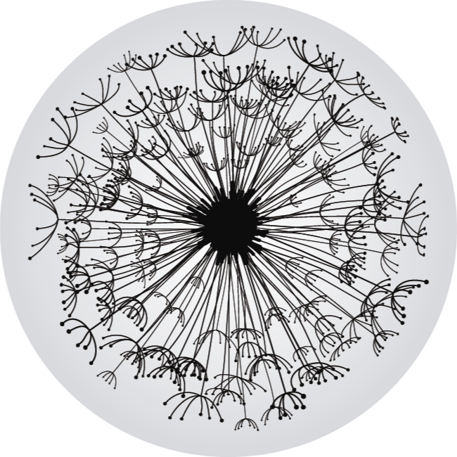 Round vinyl rug with leaves floral rug - TenStickers