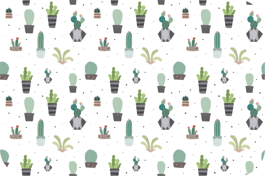 Cactus Pattern flower vinyl rug - TenStickers