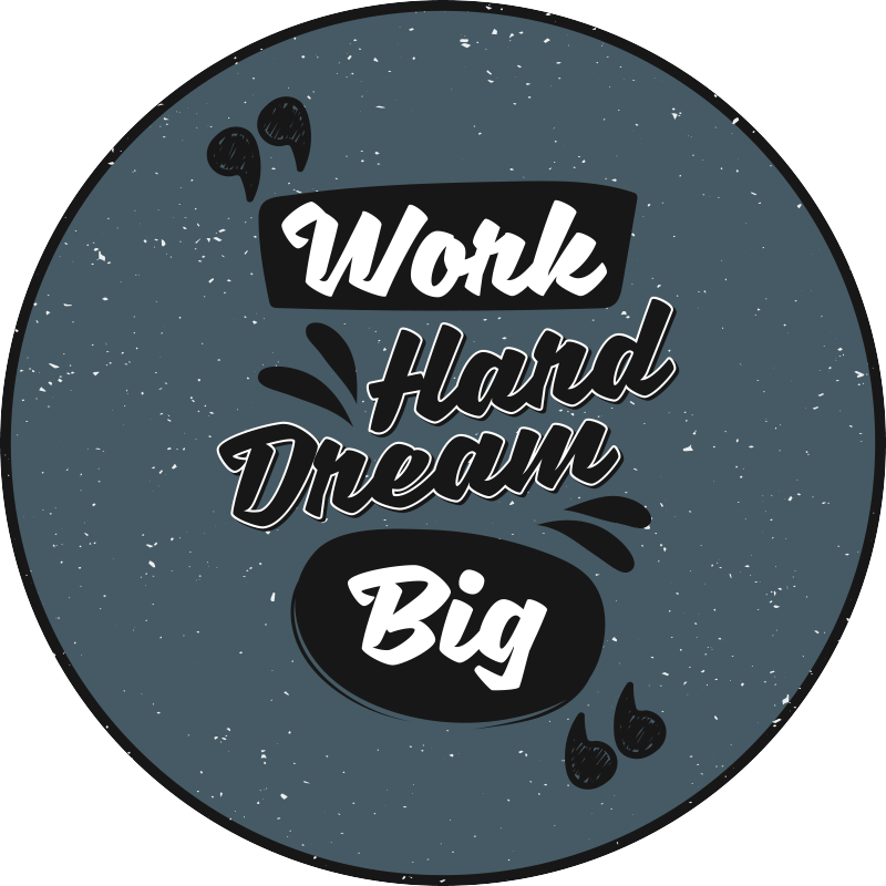 Work hard dream big custom rug - TenStickers