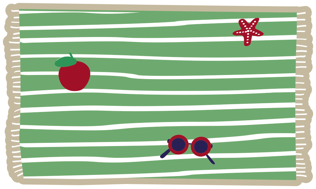 Summer Vibes stripes vinyl rug - TenStickers