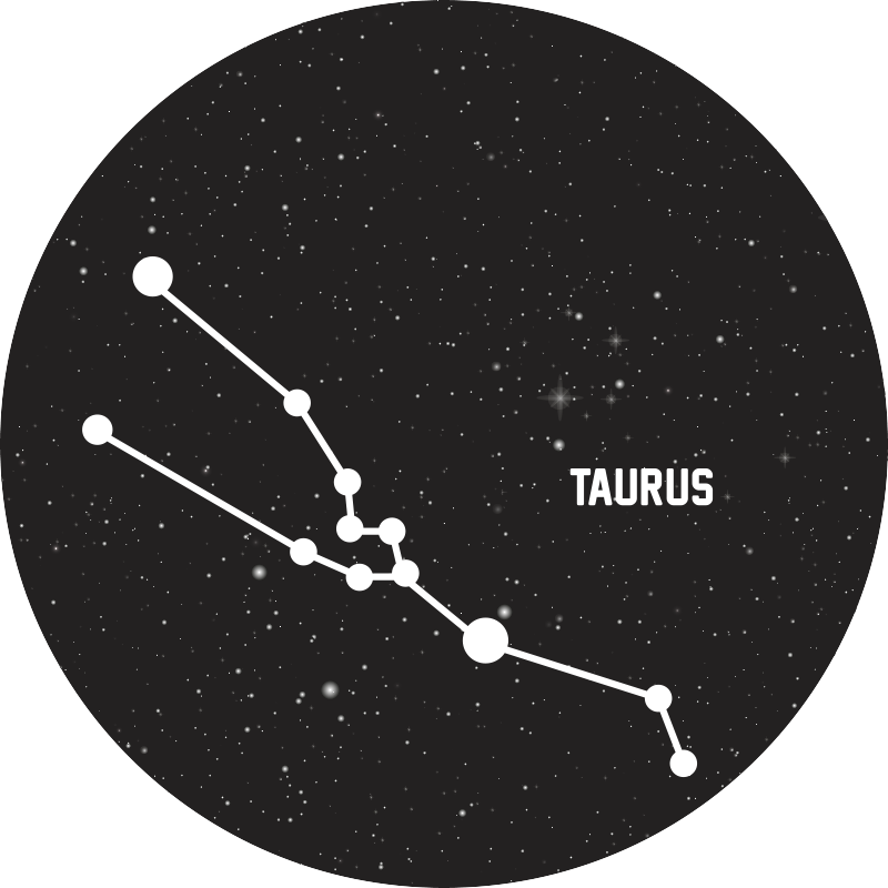Zodiac sign Taurus  modern rug - TenStickers