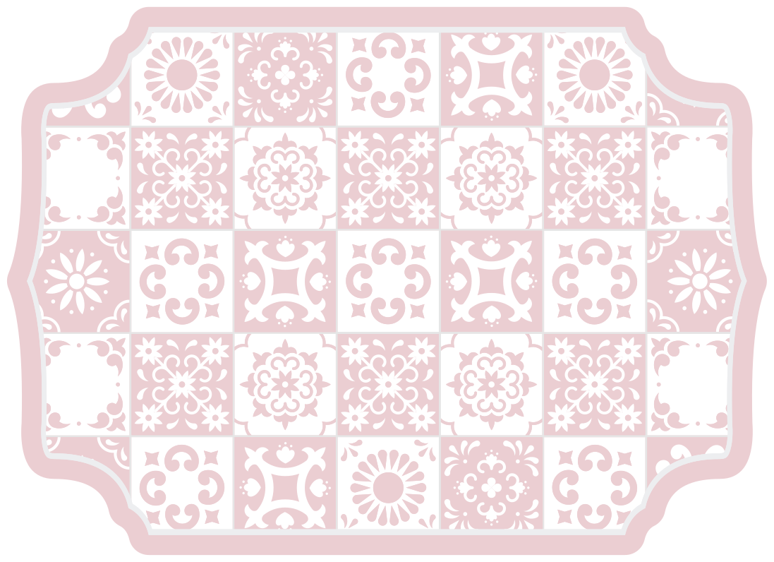 Intricate Tile Inspired tile vinyl rug - TenStickers