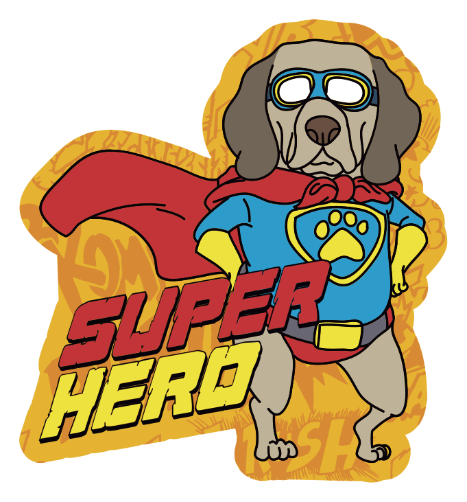 Superhero Canine vinyl rug - TenStickers
