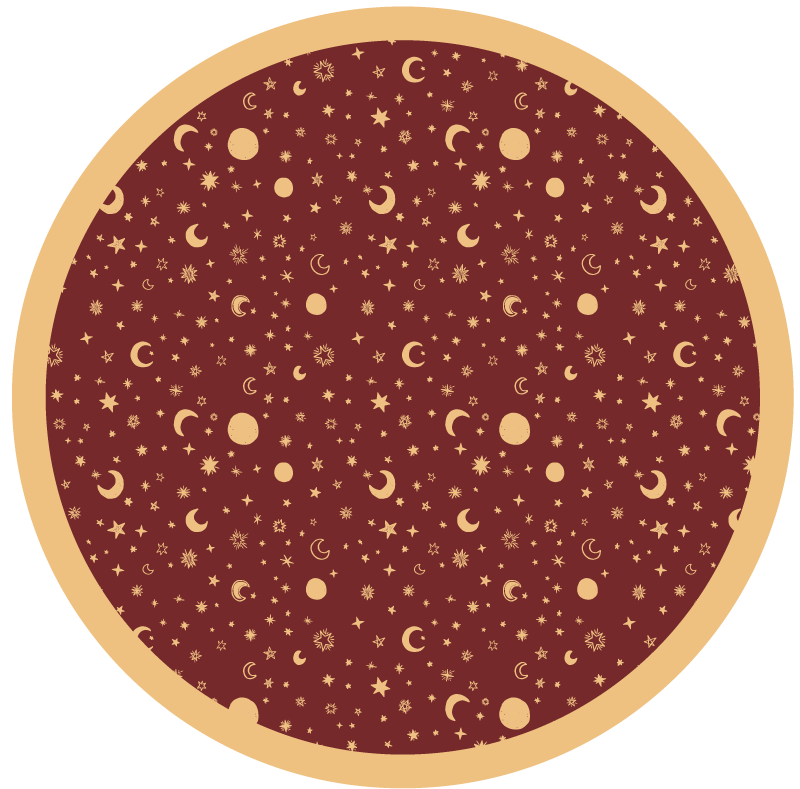 Washed red childrens stars rug - TenStickers