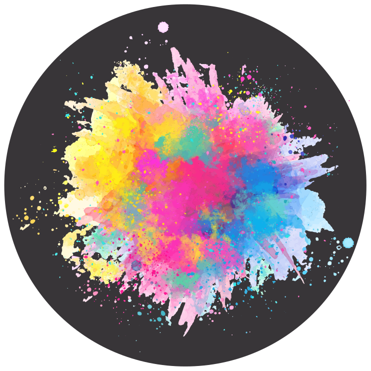 Colorful Splash Explosion textured vinyl rug - TenStickers