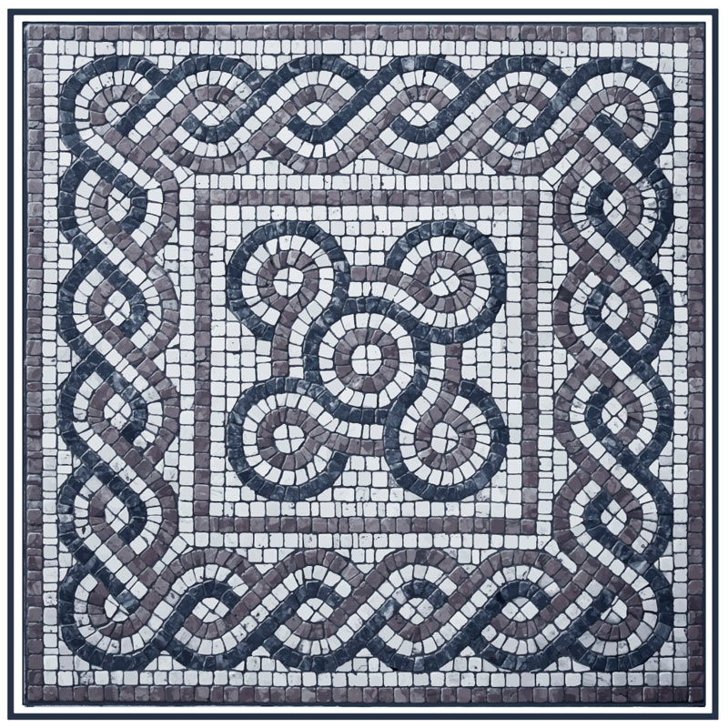 Mosaic Intricate Design mosaic vinyl rug - TenStickers