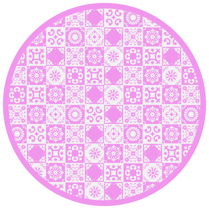 Mandala Inspired Circle mandala vinyl rug - TenStickers