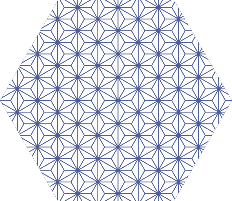 Blue stars  mosaic floor tiles - TenStickers