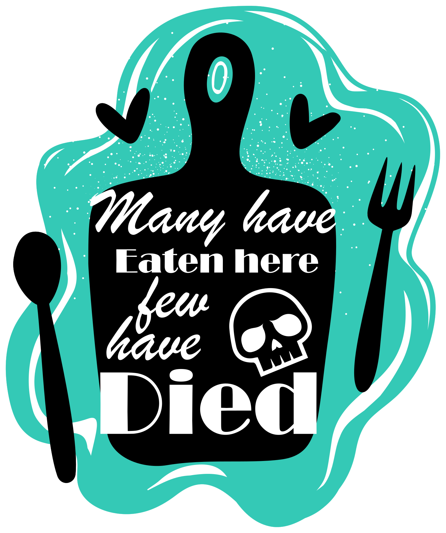 Eaten Here Died custom vinyl rug - TenStickers