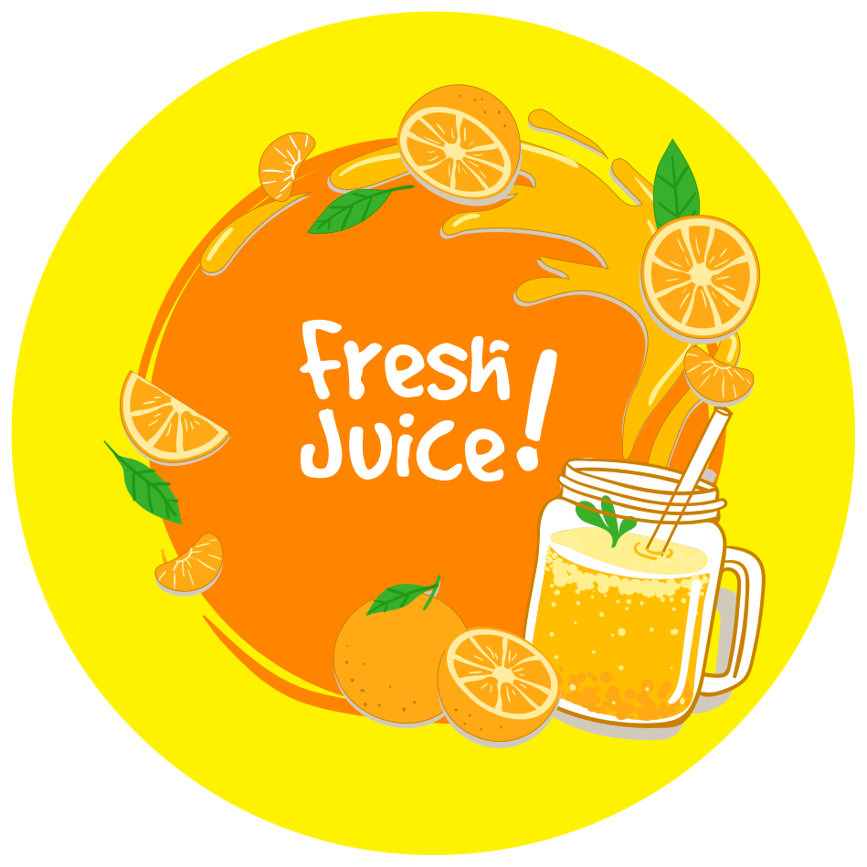 Fresh Juice Splash custom vinyl rug - TenStickers