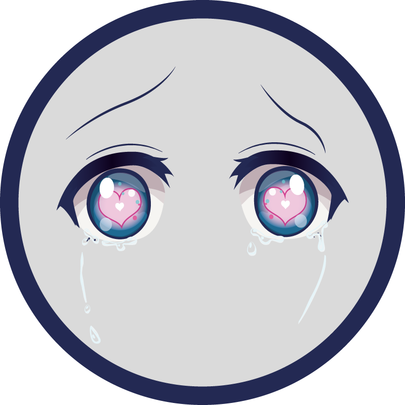 Crying Anime Face vinyl rug - TenStickers