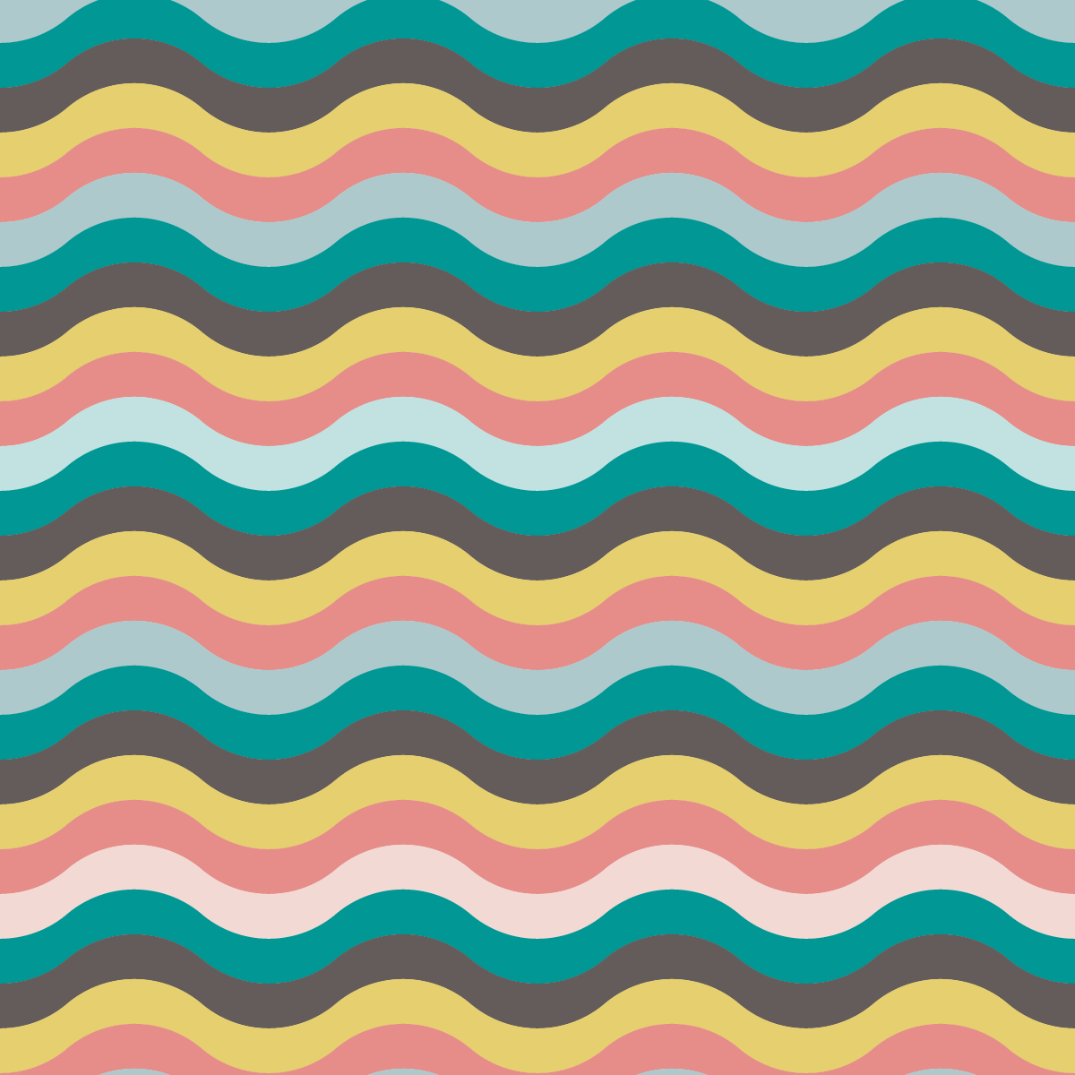 Wavy Striped Pattern stripes vinyl rug - TenStickers
