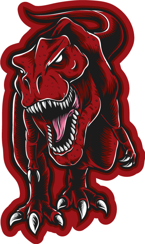 frightening t-rex face  animal rug - TenStickers