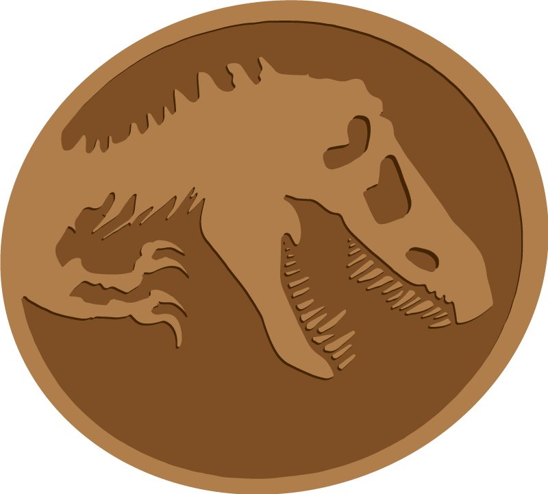 Dinosaur Fossil Depiction animal vinyl rug - TenStickers