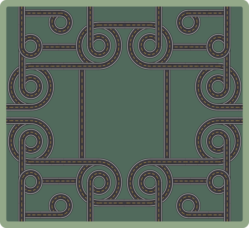 Roadway Pattern road vinyl rug - TenStickers