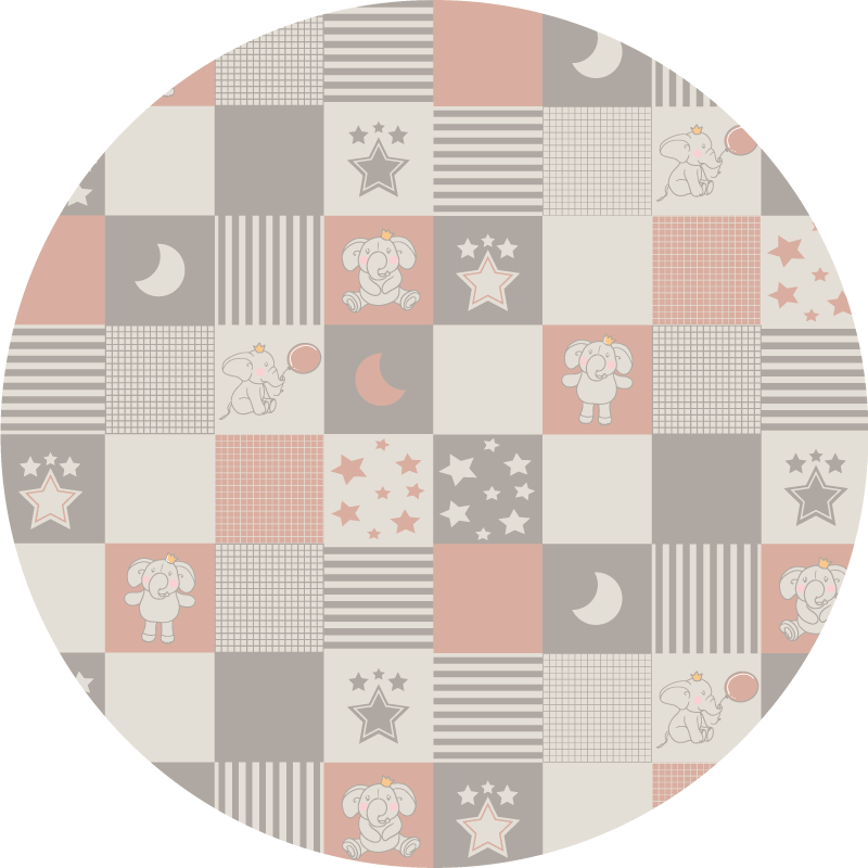 Children's Patchwork kids vinyl rug - TenStickers