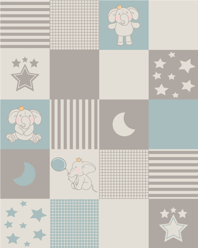 Patchwork Nursery nursery vinyl rug - TenStickers