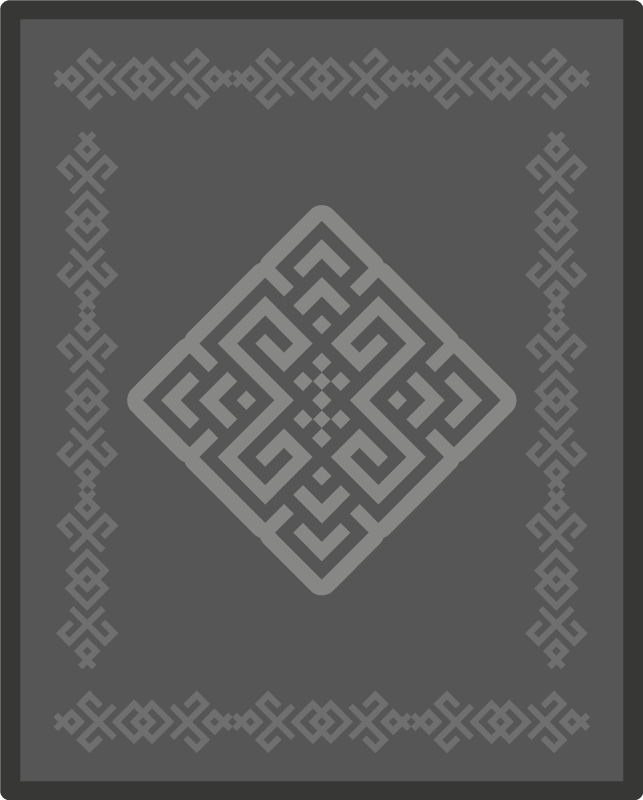 Gray rectangular ethnical ethnic rug - TenStickers